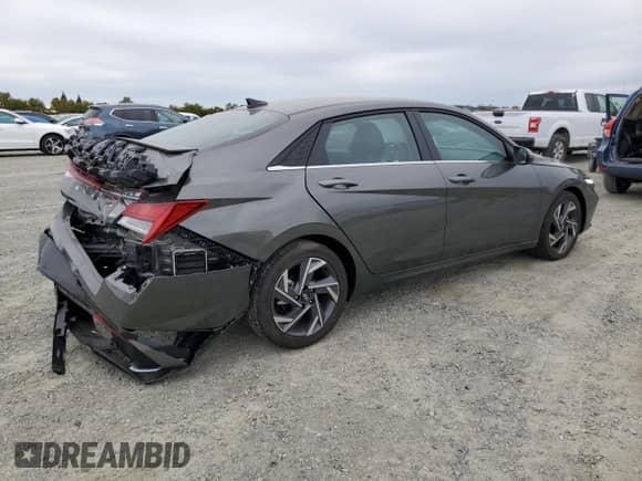 2025 Hyundai Elantra Limited with VIN KMHLP4DGXSU980237, listed as a Copart auction lot 81941265 with 2,342 mi miles and Salvage title. Bid and sale history available at DreamBid. Image 3.
