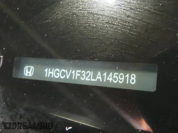 2020 Honda Accord Sport z VIN 1HGCV1F32LA145918, wystawiony jako Copart lot #85575305 z przebiegiem 66 966 mil mil oraz Szkoda całkowita • Salvage title. Historia ofert i sprzedaży dostępna na DreamBid. Obrazek 10.