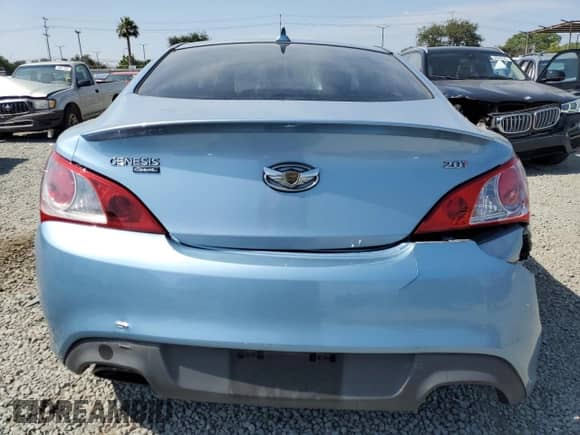 2012 Hyundai Genesis Coupe Premium with VIN KMHHT6KD3CU068329, listed as a Copart auction lot 59054935 with 164,311 mi miles and Salvage title. Bid and sale history available at DreamBid. Image 6.