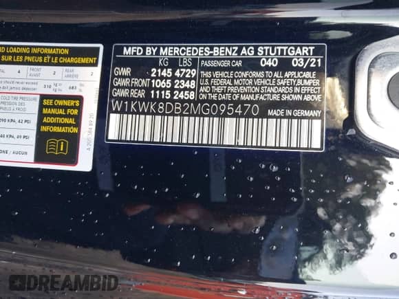2021 Mercedes-Benz C 300 с VIN W1KWK8DB2MG095470, выставлен на аукционе IAAI как лот 43195731 с пробегом 39 420 миль миль и . История ставок и продаж доступна на DreamBid. Изображение 9.