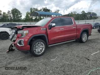 2019 GMC Sierra 1500 Denali with VIN 1GTU9FEL6KZ345223, listed as a Copart auction lot 66927365 with 46,130 mi miles and Salvage title. Bid and sale history available at DreamBid. Image 1.