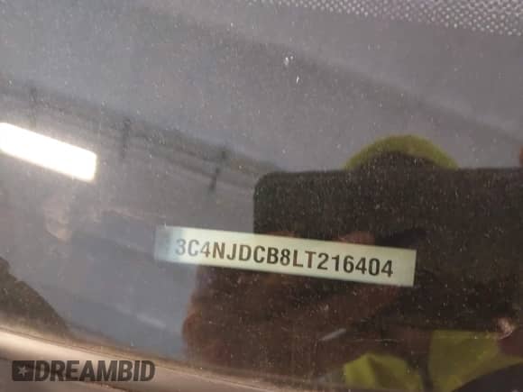 2020 Jeep Compass Limited z VIN 3C4NJDCB8LT216404, wystawiony jako IAAI lot #43416102 z przebiegiem 48 047 mil mil oraz . Historia ofert i sprzedaży dostępna na DreamBid. Obrazek 9.