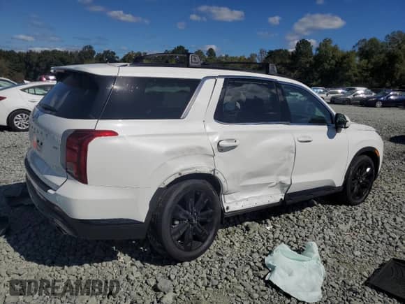 2025 Hyundai Palisade XRT with VIN KM8R3DGE9SU834671, listed as a Copart auction lot 84417345 with 17,714 mi miles and Salvage title. Bid and sale history available at DreamBid. Image 3.