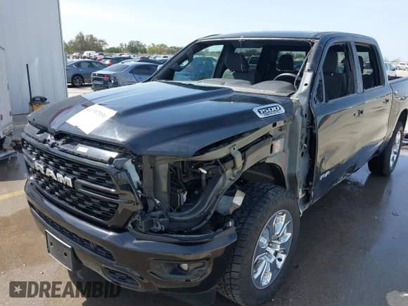 2022 Ram 1500 Big Horn with VIN 1C6RREFT1NN190128, listed as a IAAI auction lot 41797356 with 56,217 mi miles and . Bid and sale history available at DreamBid. Image 6.