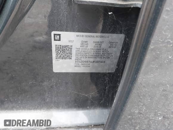 2018 Chevrolet Malibu LT z VIN 1G1ZD5ST6JF107433, wystawiony jako IAAI lot #43281943 z przebiegiem 59 802 mil mil oraz . Historia ofert i sprzedaży dostępna na DreamBid. Obrazek 9.