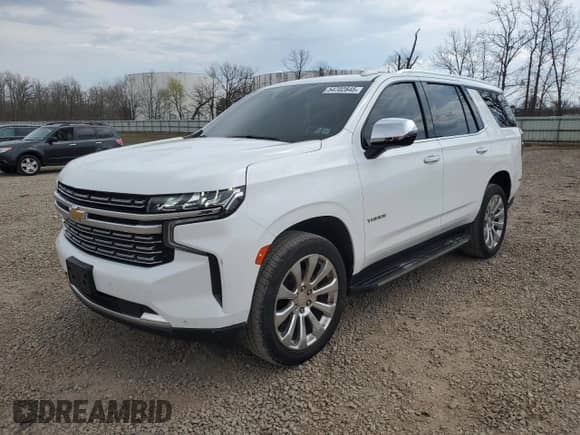 2023 Chevrolet Tahoe Premier с VIN 1GNSKSKD0PR217513, выставлен на аукционе Copart как лот 54702845 с пробегом 55 424 миль миль и Списание • Salvage title. История ставок и продаж доступна на DreamBid. Изображение 1.