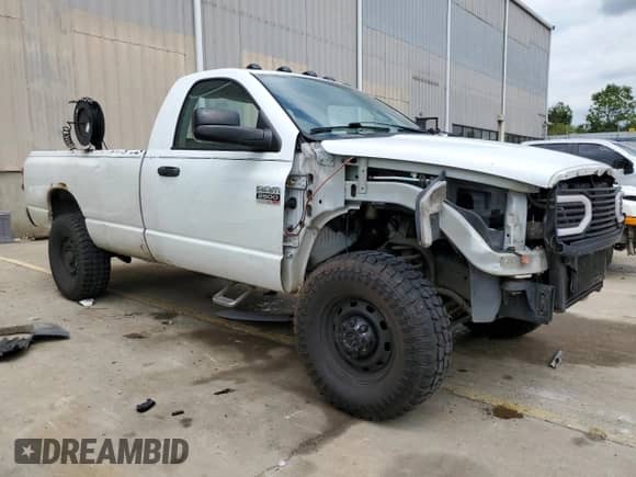 2007 Dodge 2500 SLT with VIN 3D7KS26A77G788849, listed as a Copart auction lot 66652444 with 178,301 mi miles and Salvage title. Bid and sale history available at DreamBid. Image 4.
