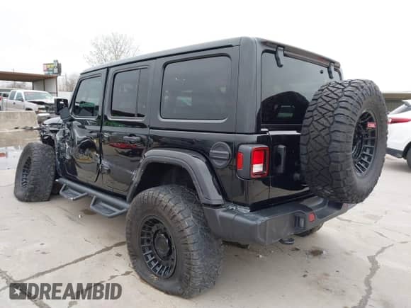 2022 Jeep Wrangler Unlimited Sahara with VIN 1C4HJXEGXNW222743, listed as a IAAI auction lot 41380862 with 47,386 mi miles and . Bid and sale history available at DreamBid. Image 3.