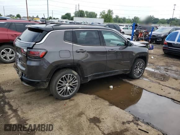 2022 Jeep Compass (RED) Edition with VIN 3C4NJDCB0NT194899, listed as a Copart auction lot 64022825 with 26,556 mi miles and Salvage title. Bid and sale history available at DreamBid. Image 3.