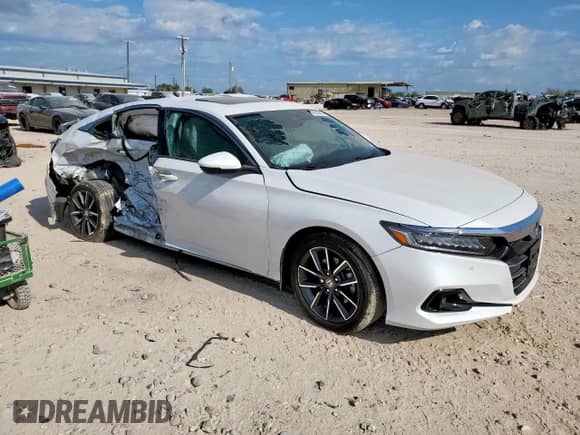 2021 Honda Accord EX-L z VIN 1HGCV1F5XMA084742, wystawiony jako Copart lot #68932855 z przebiegiem 58 653 mil mil oraz Szkoda całkowita • Salvage title. Historia ofert i sprzedaży dostępna na DreamBid. Obrazek 4.