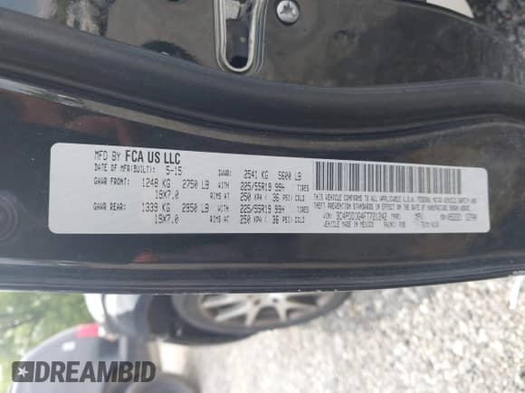 2015 Dodge Journey Limited с VIN 3C4PDDDG4FT721242, выставлен на аукционе IAAI как лот 42720373 с пробегом 219 181 миль миль и . История ставок и продаж доступна на DreamBid. Изображение 9.