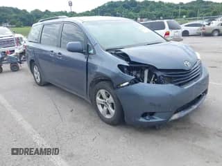 2015 Toyota Sienna LE AAS with VIN 5TDKK3DC3FS638001, listed as a IAAI auction lot 42595168 with 143,301 mi miles and . Bid and sale history available at DreamBid. Image 1.