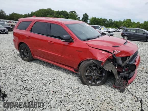 2021 Dodge Durango R/T with VIN 1C4SDHCT7MC626862, listed as a Copart auction lot 58235315 with 151,439 mi miles and Salvage title. Bid and sale history available at DreamBid. Image 4.