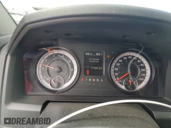 2022 Ram 1500 Tradesman with VIN 3C6RR6KG0NG210845, listed as a Copart auction lot 53107805 with 77,366 mi miles and Salvage title. Bid and sale history available at DreamBid. Image 9.