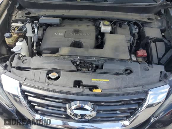 2017 Nissan Pathfinder SV with VIN 5N1DR2MM1HC903182, listed as a Copart auction lot 70628945 with 96,995 mi miles and Salvage title. Bid and sale history available at DreamBid. Image 12.