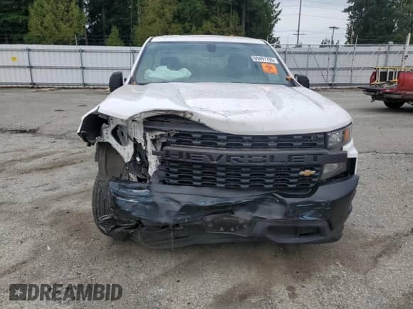 2019 Chevrolet Silverado 1500 Work Truck z VIN 3GCNWAEH7KG268003, wystawiony jako Copart lot #69497795 z przebiegiem 34 351 mil mil oraz Szkoda całkowita • Salvage title. Historia ofert i sprzedaży dostępna na DreamBid. Obrazek 5.