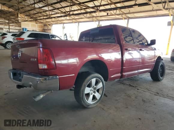 2011 Ram 1500 SLT with VIN 1D7RV1GT4BS641230, listed as a Copart auction lot 86809265 with 116,017 mi miles and Salvage title. Bid and sale history available at DreamBid. Image 3.