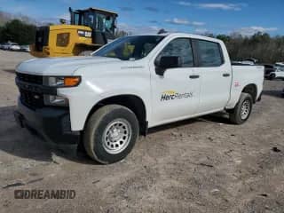 2021 Chevrolet Silverado 1500 Work Truck with VIN 1GCUYAEF3MZ323800, listed as a Copart auction lot 47760175 with 62,333 mi miles and Salvage title. Bid and sale history available at DreamBid. Image 1.