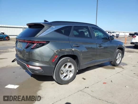 2023 Hyundai Tucson SEL with VIN 5NMJBCAE8PH232818, listed as a Copart auction lot 53865755 with 34,583 mi miles and Salvage title. Bid and sale history available at DreamBid. Image 3.