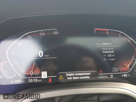 2022 BMW 4 Series 430i с VIN WBA63AV04NFM04307, выставлен на аукционе Copart как лот 70569895 с пробегом 78 440 миль миль и Списание • Salvage title. История ставок и продаж доступна на DreamBid. Изображение 9.