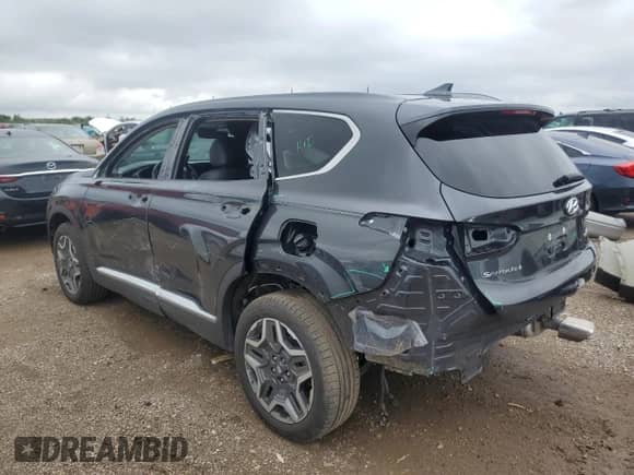 2021 Hyundai Santa Fe Limited with VIN 5NMS4DALXMH351694, listed as a Copart auction lot 69074605 with 57,905 mi miles and Salvage title. Bid and sale history available at DreamBid. Image 2.