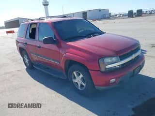 2002 Chevrolet TrailBlazer LS with VIN 1GNDT13S222516693, listed as a IAAI auction lot 42197823 with 123,424 mi miles and . Bid and sale history available at DreamBid. Image 1.