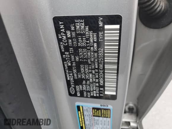 2021 Hyundai Palisade SEL с VIN KM8R3DHE4MU251832, выставлен на аукционе Copart как лот 48616354 с пробегом 80 746 миль миль и Списание • Salvage title. История ставок и продаж доступна на DreamBid. Изображение 13.