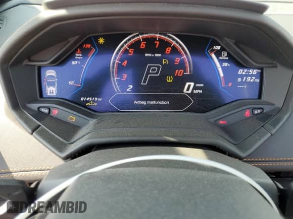 2023 Lamborghini Huracan с VIN ZHWUT5ZF5PLA22589, выставлен на аукционе Copart как лот 80068995 с пробегом 14 519 миль миль и Списание • Salvage title. История ставок и продаж доступна на DreamBid. Изображение 9.