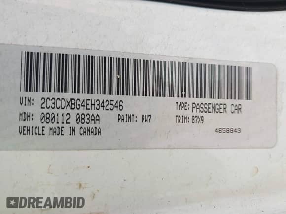 2014 Dodge Charger SE with VIN 2C3CDXBG4EH342546, listed as a IAAI auction lot 43290596 with 176,642 mi miles and . Bid and sale history available at DreamBid. Image 9.