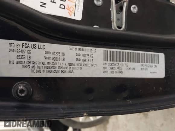 2018 Chrysler 300 Limited z VIN 2C3CCAKG5JH181716, wystawiony jako IAAI lot #42742226 z przebiegiem 188 662 mil mil oraz . Historia ofert i sprzedaży dostępna na DreamBid. Obrazek 9.