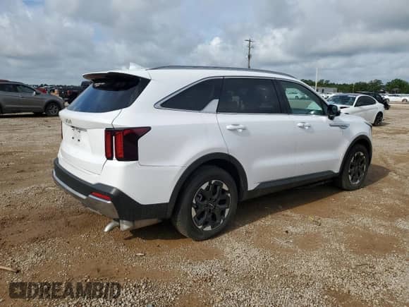 2025 Kia Sorento S with VIN 5XYRL4JC0SG321581, listed as a Copart auction lot 58123795 with 19,802 mi miles and Non repairable. Bid and sale history available at DreamBid. Image 3.