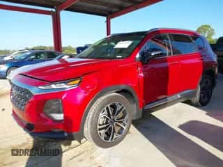 2020 Hyundai Santa Fe SEL with VIN 5NMS33AA3LH294605, listed as a IAAI auction lot 43493189 with 32,576 mi miles and . Bid and sale history available at DreamBid. Image 2.