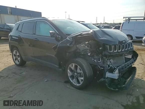 2021 Jeep Compass Limited with VIN 3C4NJDCB6MT525984, listed as a Copart auction lot 71976755 with 55,283 mi miles and Non repairable. Bid and sale history available at DreamBid. Image 14.