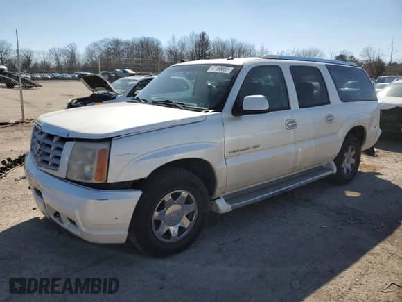 2005 Cadillac Escalade ESV z VIN 3GYFK66N85G287286, wystawiony jako Copart lot #47165865 z przebiegiem Nie podano mil oraz Szkoda całkowita • Salvage title. Historia ofert i sprzedaży dostępna na DreamBid. Obrazek 1.