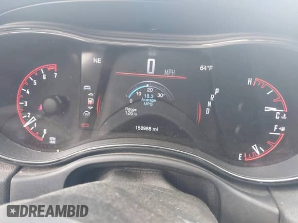 2018 Dodge Durango GT with VIN 1C4RDJDG1JC133164, listed as a IAAI auction lot 43127563 with 158,988 mi miles and . Bid and sale history available at DreamBid. Image 15.