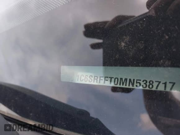 2021 Ram 1500 Big Horn z VIN 1C6SRFFT0MN538717, wystawiony jako IAAI lot #42775794 z przebiegiem Nie podano mil oraz . Historia ofert i sprzedaży dostępna na DreamBid. Obrazek 9.