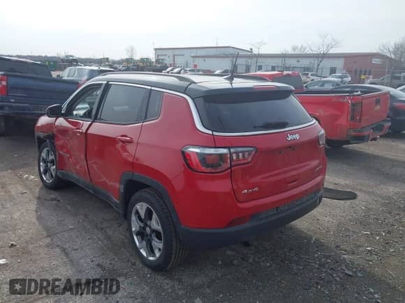 2019 Jeep Compass Limited z VIN 3C4NJDCB8KT638591, wystawiony jako IAAI lot #42022564 z przebiegiem 46 802 mil mil oraz . Historia ofert i sprzedaży dostępna na DreamBid. Obrazek 3.