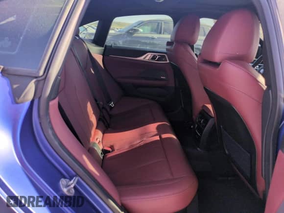 2023 BMW i4 M50 with VIN WBY33AW06PFN71595, listed as a Copart auction lot 61422005 with 34,241 mi miles and Salvage title. Bid and sale history available at DreamBid. Image 10.