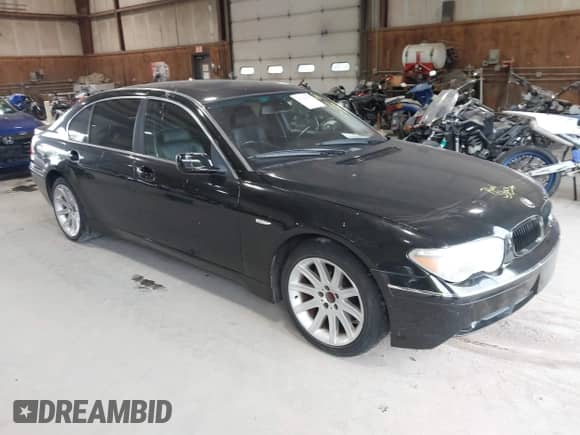 2004 BMW 7 Series 745Li with VIN WBAGN63494DS46140, listed as a IAAI auction lot 43192415 with 128,580 mi miles and . Bid and sale history available at DreamBid. Image 1.