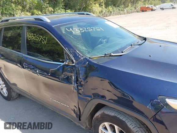 2014 Jeep Cherokee Latitude with VIN 1C4PJMCS0EW197448, listed as a IAAI auction lot 43325751 with 223,473 mi miles and . Bid and sale history available at DreamBid. Image 6.