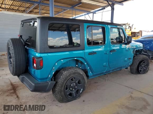 2024 Jeep Wrangler Willys with VIN 1C4PJXDG3RW247003, listed as a Copart auction lot 65064195 with 26,741 mi miles and Salvage title. Bid and sale history available at DreamBid. Image 3.