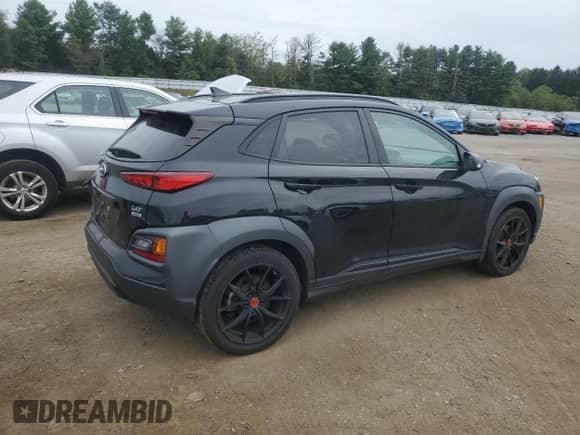 2021 Hyundai Kona Night Edition с VIN KM8K6CA59MU697407, выставлен на аукционе Copart как лот 80734915 с пробегом 58 523 миль миль и Списание • Salvage title. История ставок и продаж доступна на DreamBid. Изображение 3.