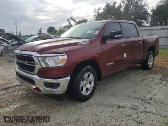 2020 Ram 1500 Big Horn z VIN 1C6RREFG3LN119738, wystawiony jako Copart lot #74769604 z przebiegiem Nie podano mil oraz Nie do naprawy • Non repairable. Historia ofert i sprzedaży dostępna na DreamBid. Obrazek 1.