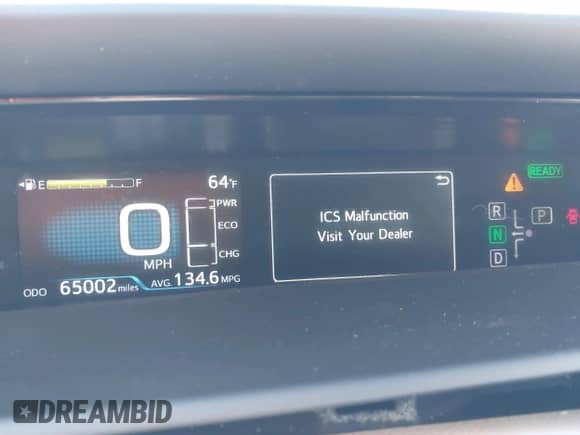 2018 Toyota Prius Plus with VIN JTDKARFP9J3074273, listed as a IAAI auction lot 43309322 with 65,002 mi miles and . Bid and sale history available at DreamBid. Image 7.