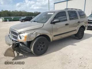 2005 Dodge Durango SLT with VIN 1D4HD48N85F562640, listed as a Copart auction lot 47258845 with 250,233 mi miles and Salvage title. Bid and sale history available at DreamBid. Image 1.