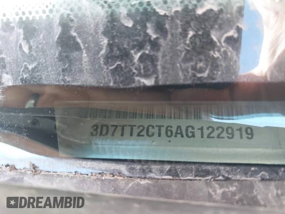 2010 Dodge 2500 SLT с VIN 3D7TT2CT6AG122919, выставлен на аукционе IAAI как лот 43475758 с пробегом 201 938 миль миль и . История ставок и продаж доступна на DreamBid. Изображение 9.