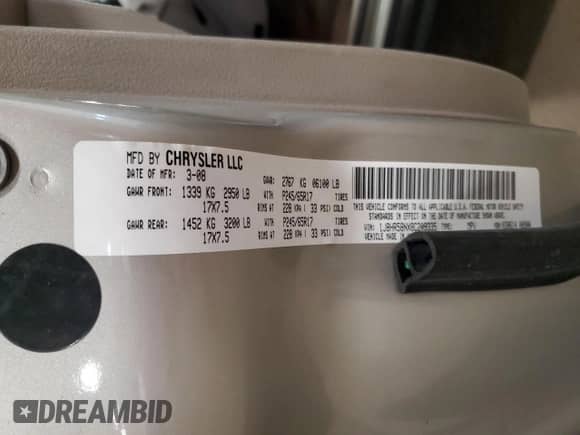 2008 Jeep Grand Cherokee Limited с VIN 1J8HR58NX8C209335, выставлен на аукционе Copart как лот 82284995 с пробегом 91 496 миль миль и Списание • Salvage title. История ставок и продаж доступна на DreamBid. Изображение 13.