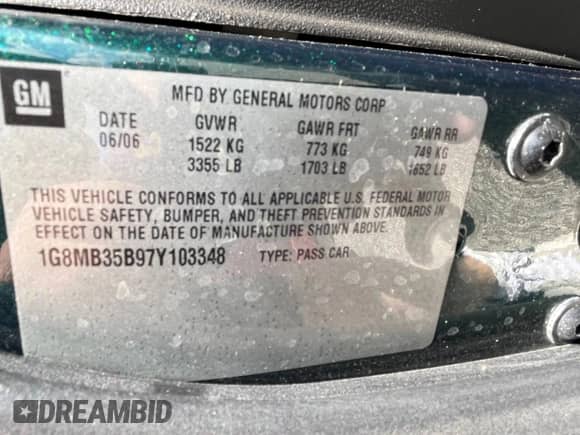 2007 Saturn Sky с VIN 1G8MB35B97Y103348, выставлен на аукционе Copart как лот 83964064 с пробегом 31 759 миль миль и Чистый • Clean title. История ставок и продаж доступна на DreamBid. Изображение 10.