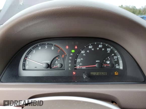 2002 Toyota Camry LE with VIN 4T1BE32K72U508340, listed as a Copart auction lot 86317005 with 216,628 mi miles and Salvage title. Bid and sale history available at DreamBid. Image 9.