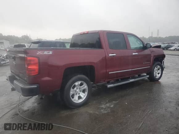 2014 Chevrolet Silverado 1500 LTZ with VIN 3GCUKSEC8EG307896, listed as a Copart auction lot 83953025 with 104,445 mi miles and Salvage title. Bid and sale history available at DreamBid. Image 3.